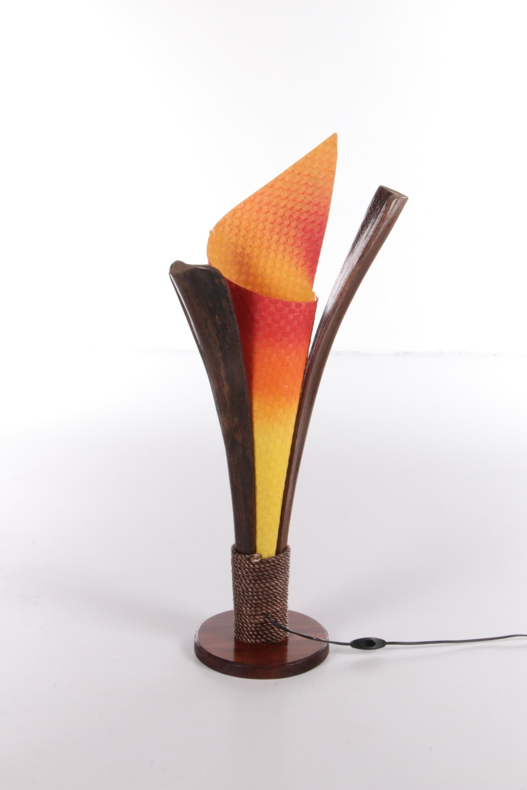 Vintage French Floor Lamp Model Flame, 1980s In Good Condition For Sale In Oostrum-Venray, NL