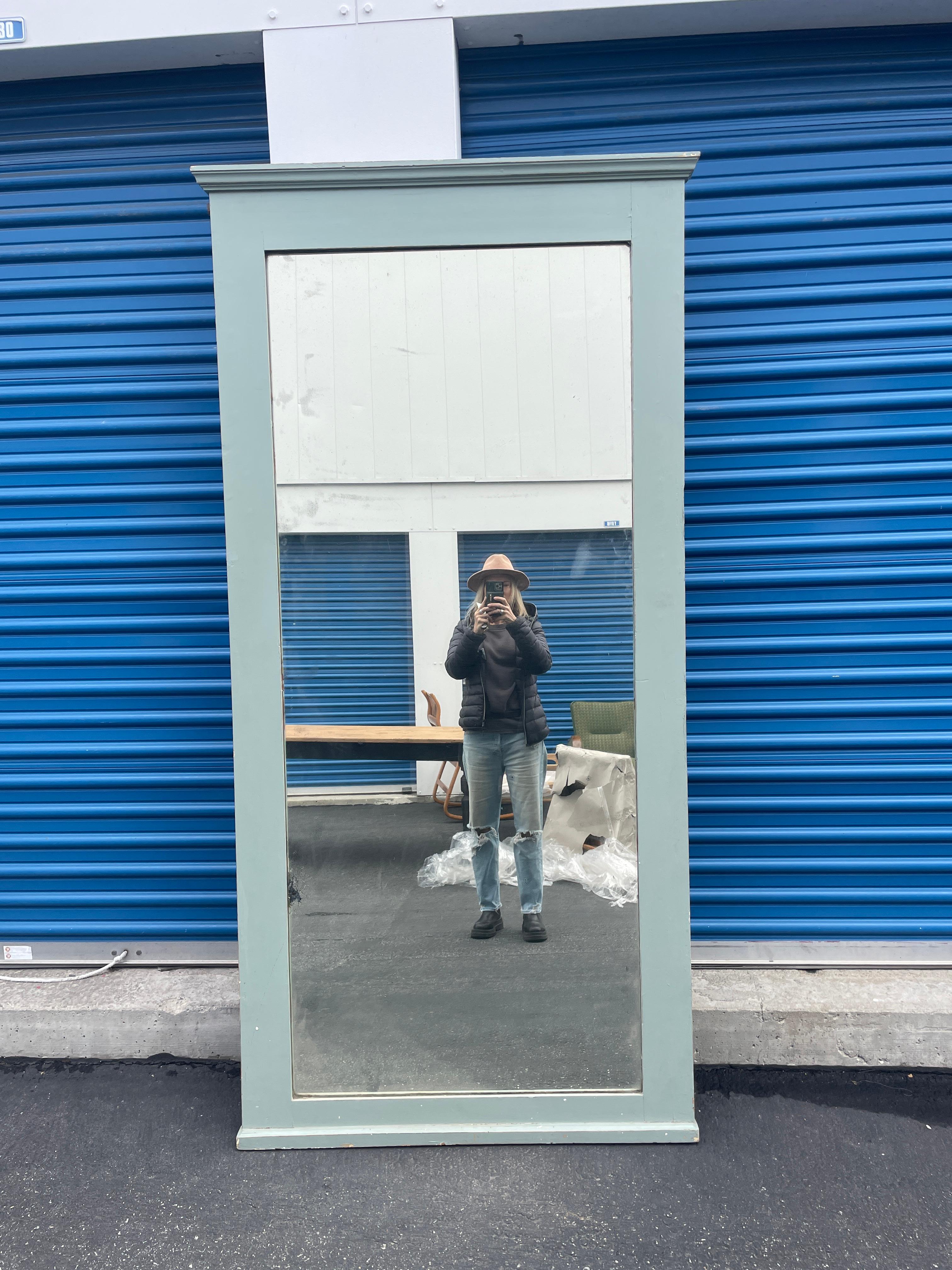Vintage French Floor Mirror In Good Condition For Sale In Los Angeles, CA