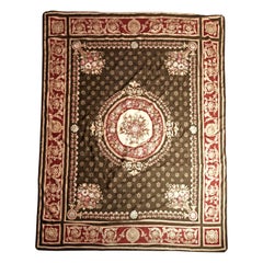 Vintage French Floral Aubusson Style Tapestry Rug, circa 1930