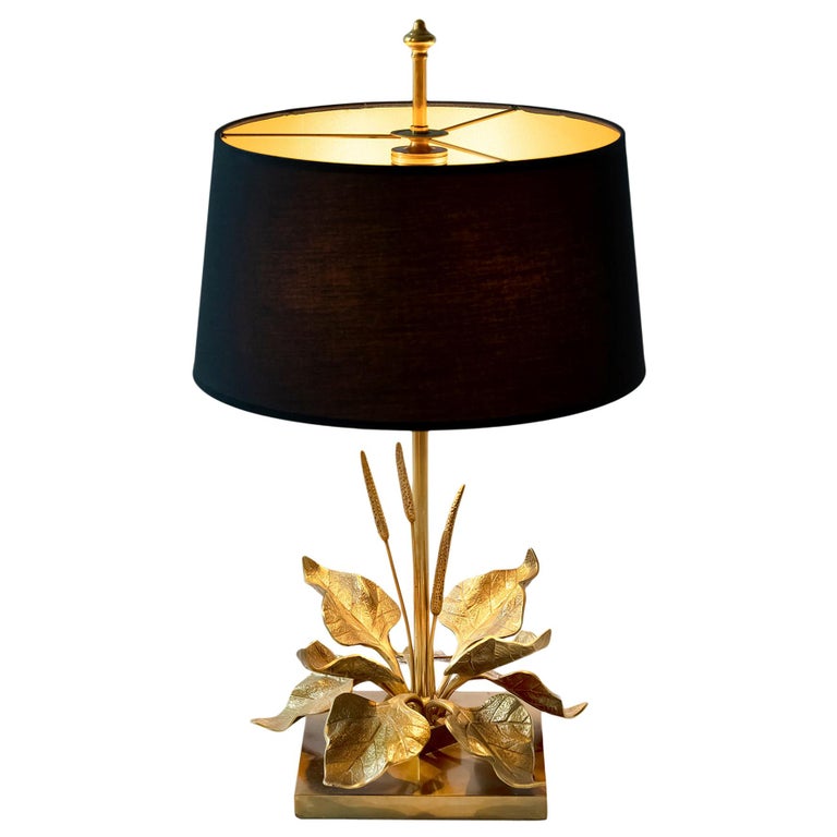 Vintage French Floral Design Table Lamp at 1stDibs