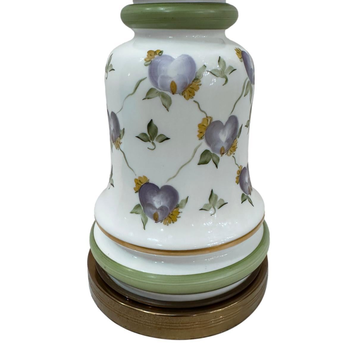 Français Lampe florale française vintage en vente