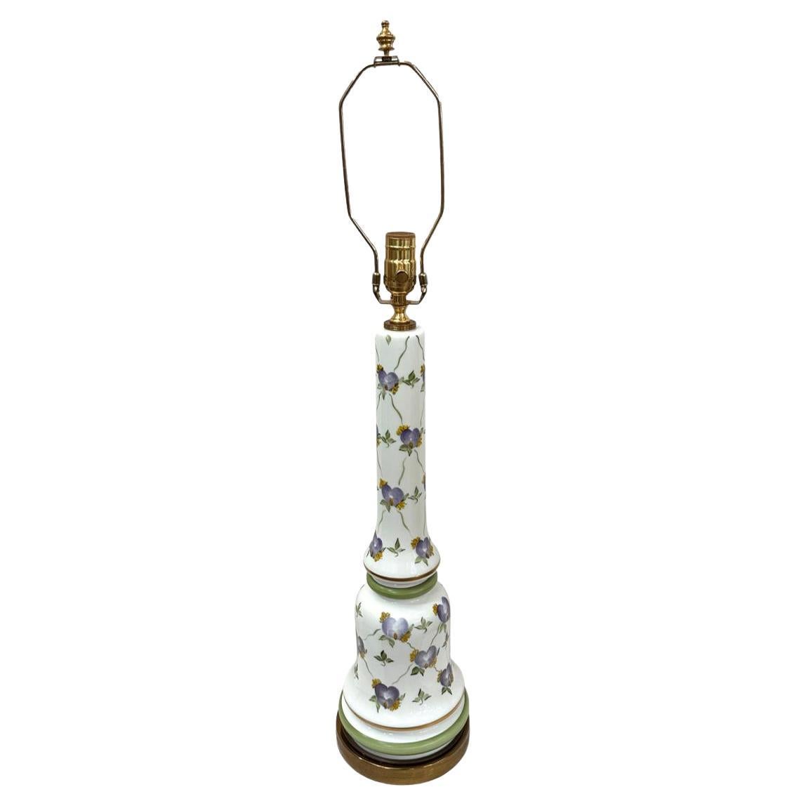Vintage French Floral Lamp