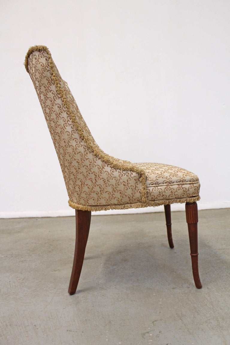 Vintage French Fluted Leg Ladies Parlor Side Chair at 1stDibs fluted