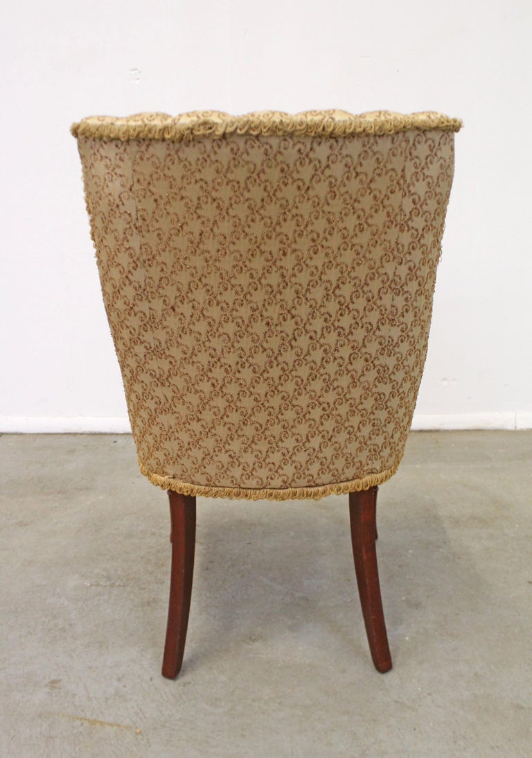 Vintage French Fluted Leg Ladies Parlor Side Chair at 1stDibs fluted