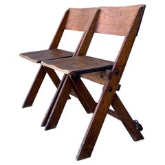 Vintage French Folding Chairs - A Pair