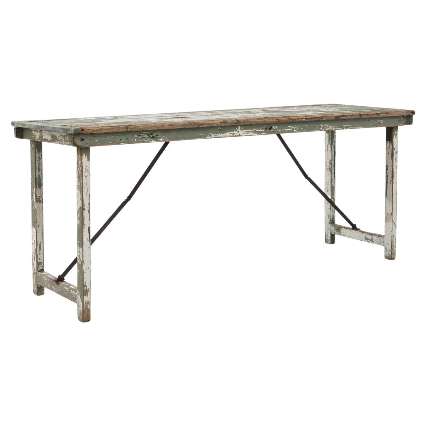 Vintage French Folding Picnic Table For Sale