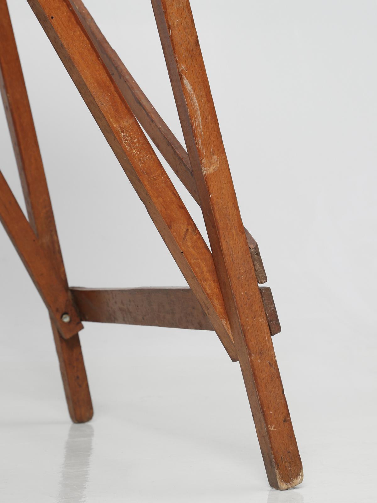 Vintage French Folding Wood Ladder in the Original Finish 7