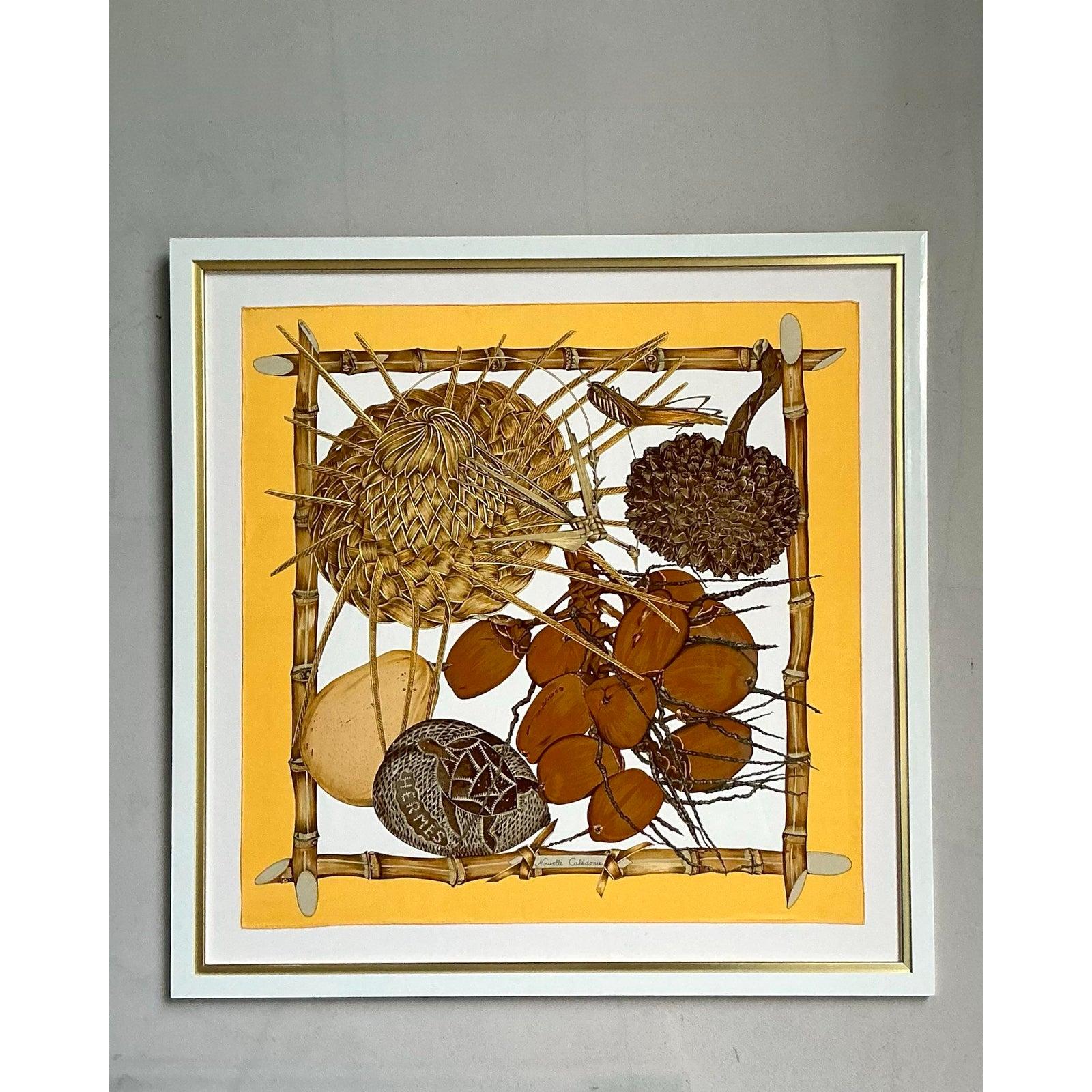 Seta Sciarpa di seta francese d'epoca Hermes 