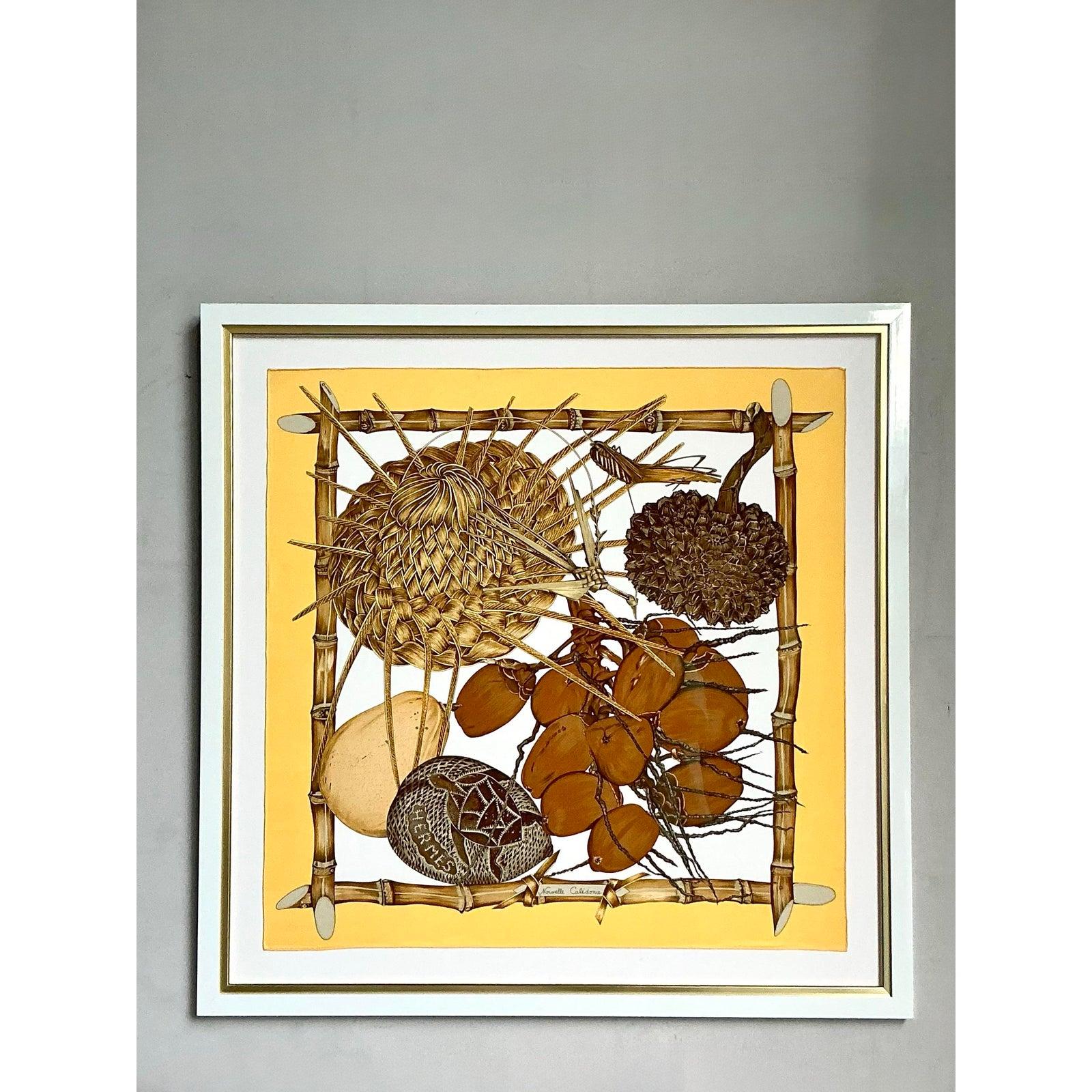 Sciarpa di seta francese d'epoca Hermes 