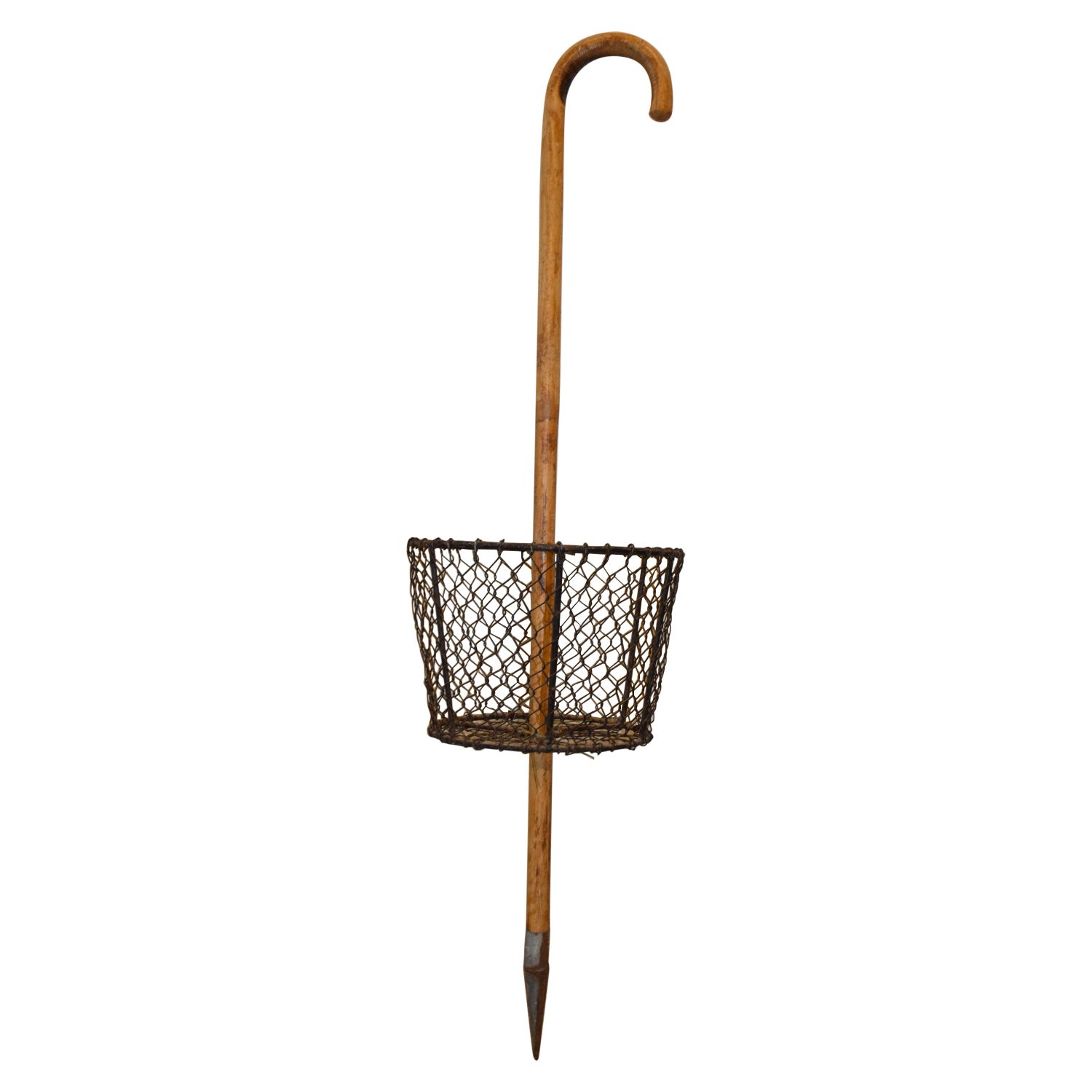 Vintage French Garden Cane With Gathering Basket At 1stdibs