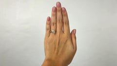Vintage French GIA 1.51 Antique Cushion Cut Diamond 18k Gold Engagement Ring