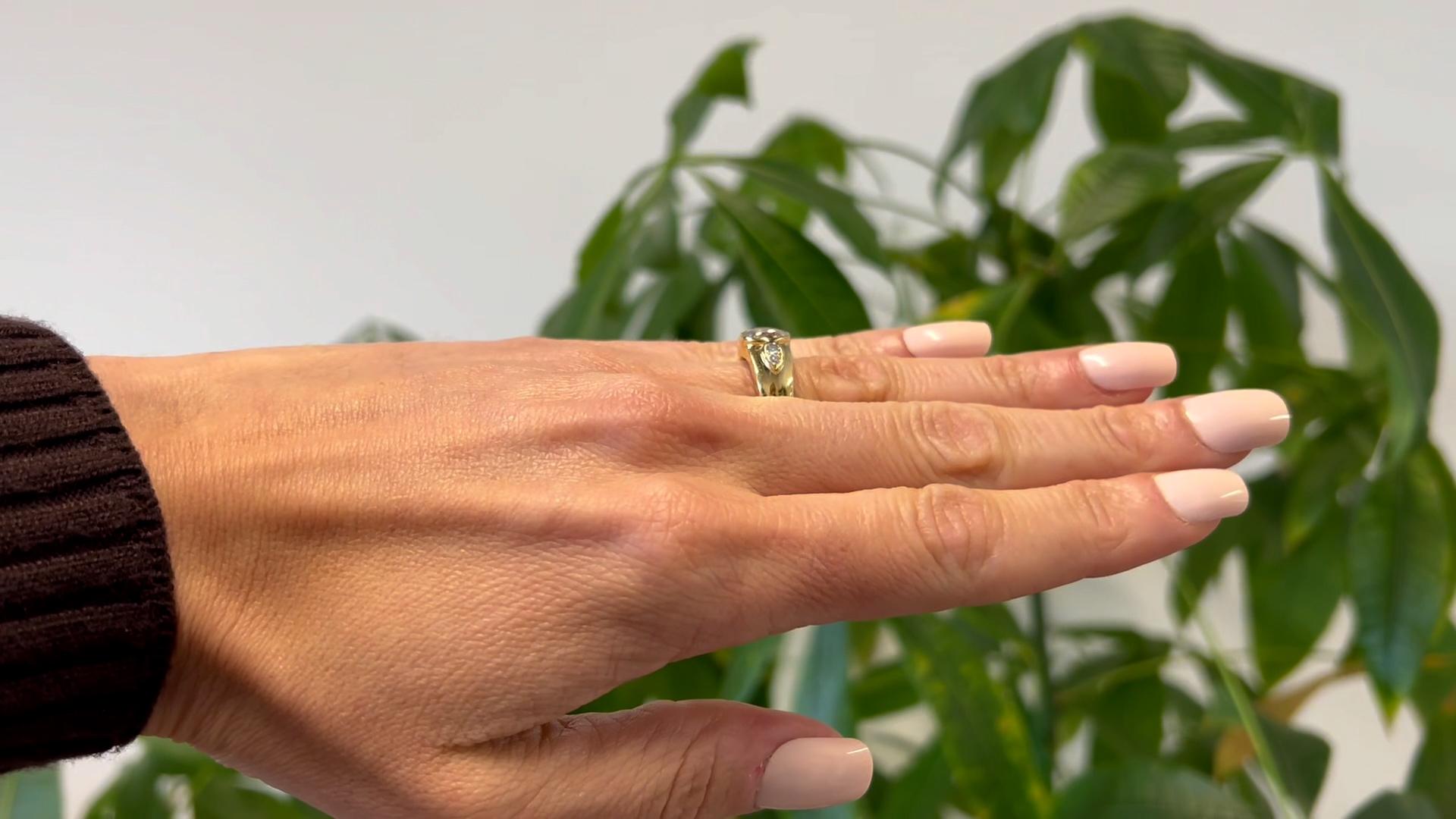 Französischer 18 Karat Gelbgoldring, GIA 1,73 Karat runder Diamant im Brillantschliff, Vintage für Damen oder Herren