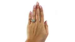 Vintage French GIA Fancy Color 5.79 Carat Step Cut Diamond 18K Rose Gold Ring