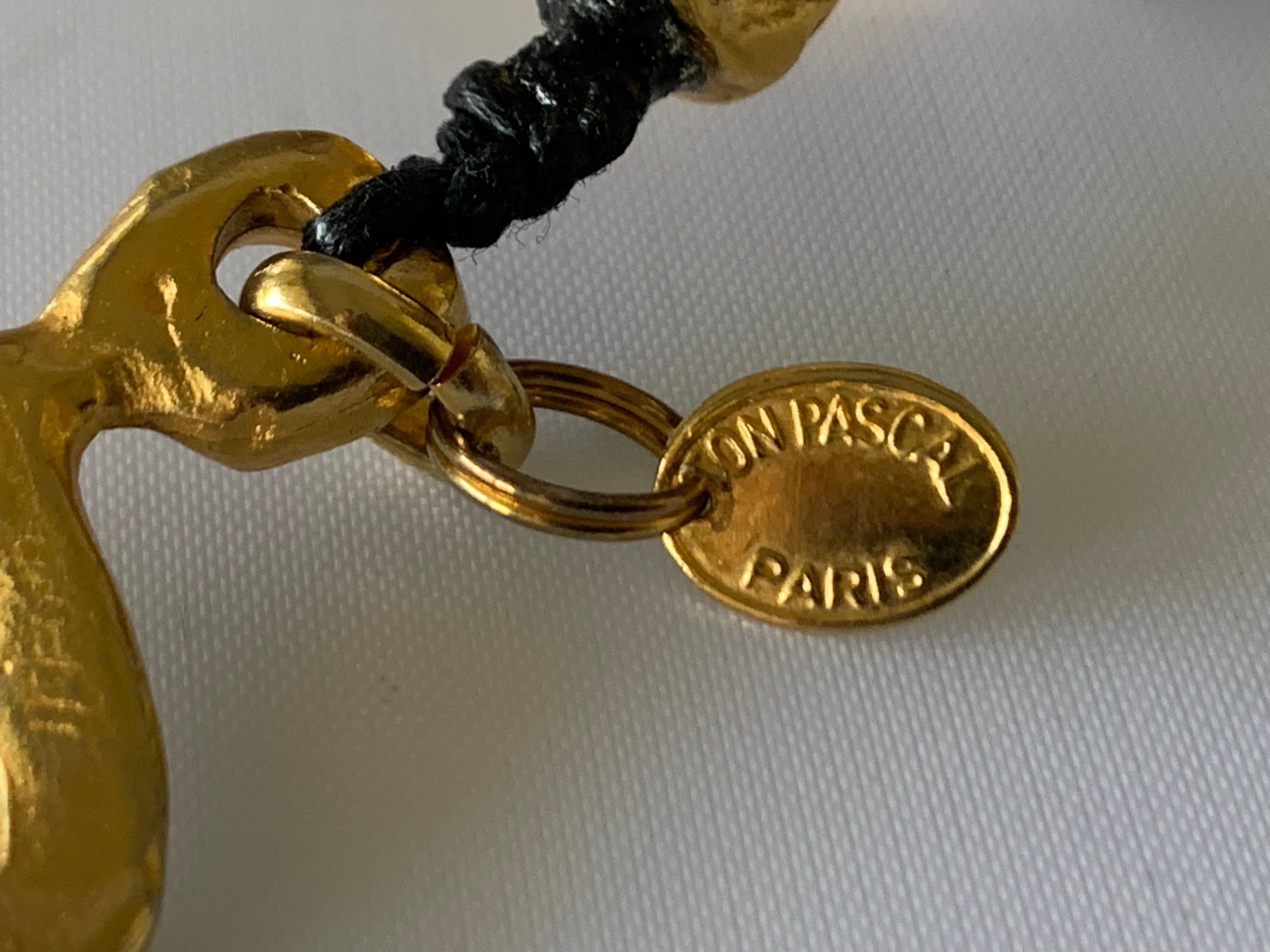 Vintage French Gilded Fringe Statement Necklace 3