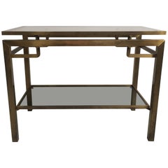 Vintage French Gilt Brass Console Table/Side Table