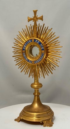 Vintage French Gilt Brass Monstrance
