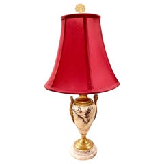 Vintage French Gilt Bronze 
Marble Table Lamp