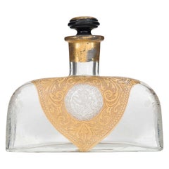 Vintage French Gilt Glass Perfume Bottle