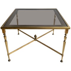 Vintage French Gilt Metal Coffee Table