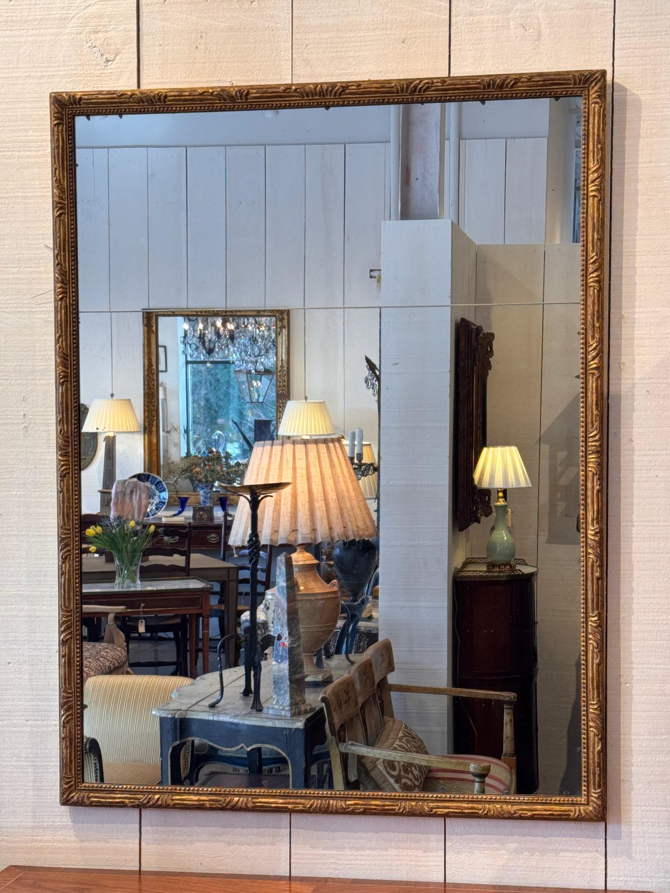Vintage French Giltwood Mirror In Good Condition In Charlottesville, VA
