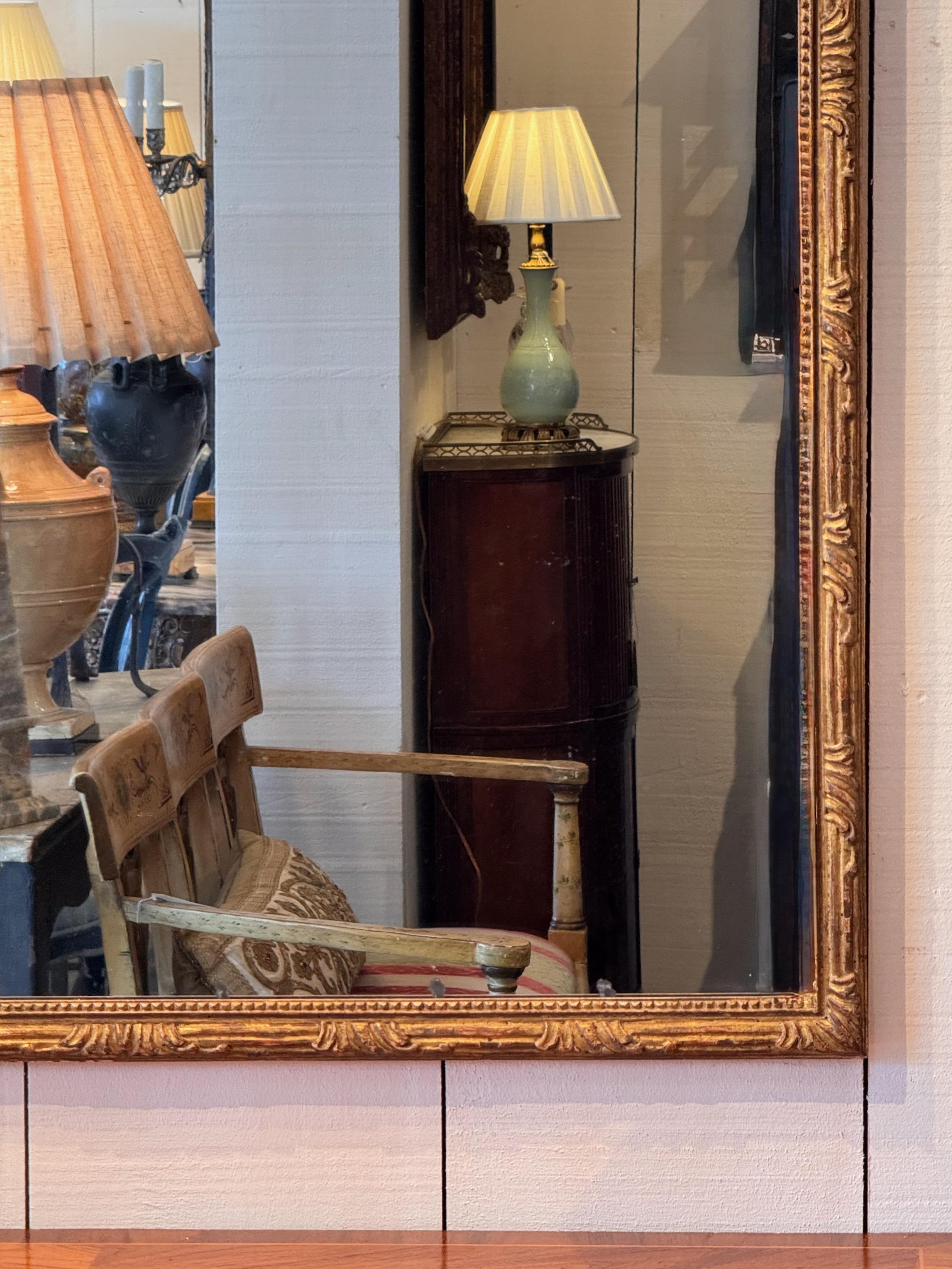 Mid-20th Century Vintage French Giltwood Mirror