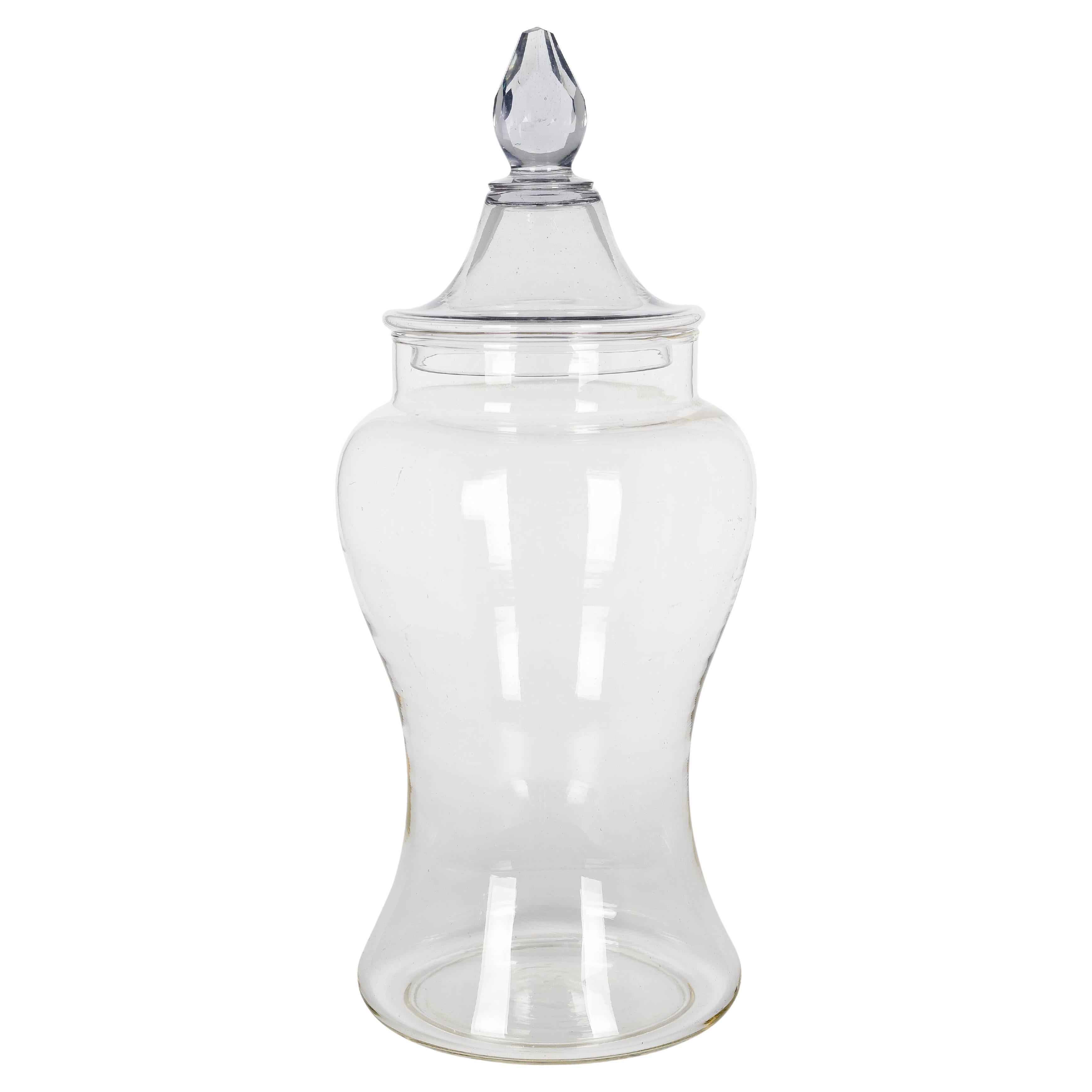 Vintage French Glass Apothecary Jar