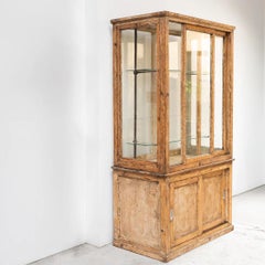 Vintage French Glass Cabinet, display board, France, 1900s