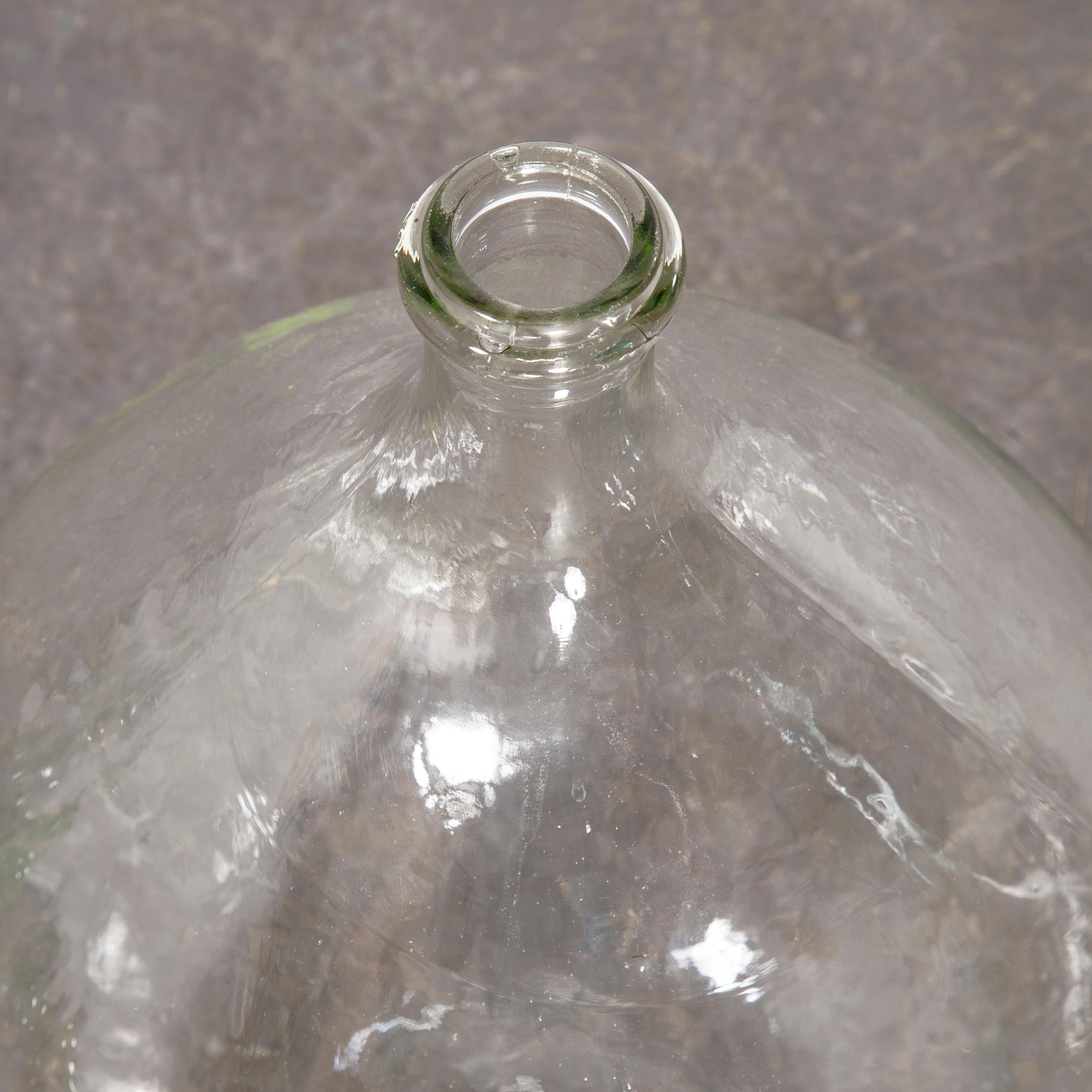 Vintage French Glass Demijohn, Pair of Demijohn 'Model 957.13' In Good Condition In Hook, Hampshire