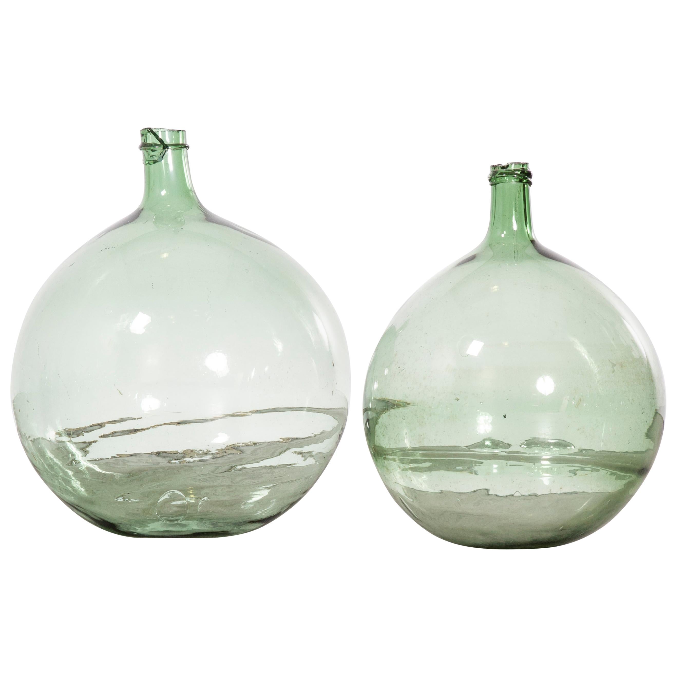 Vintage French Glass Demijohn, Pair of Demijohn 'Model 957.4'