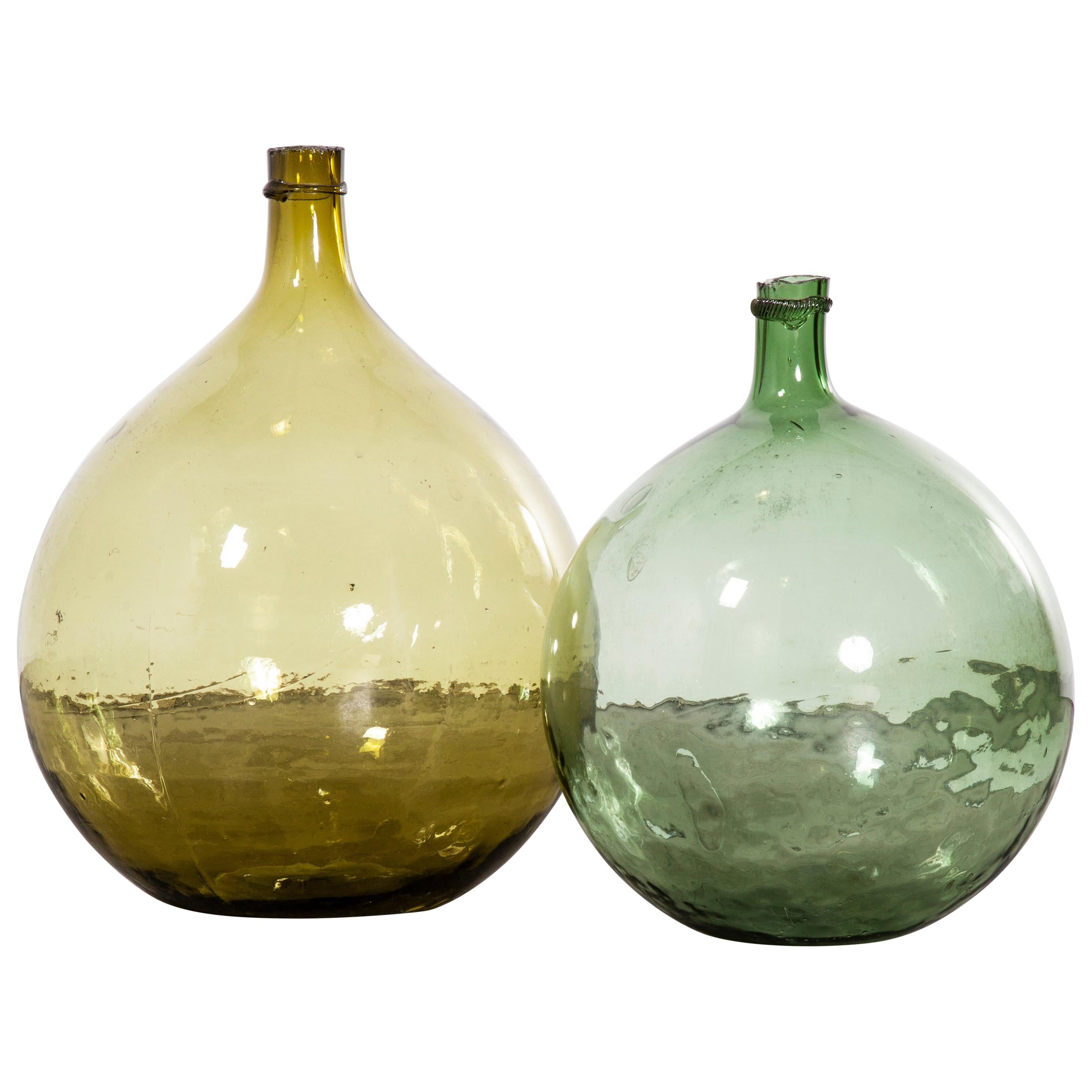 Vintage French Glass Demijohn, Pair of Demijohn 'Model 957.8'