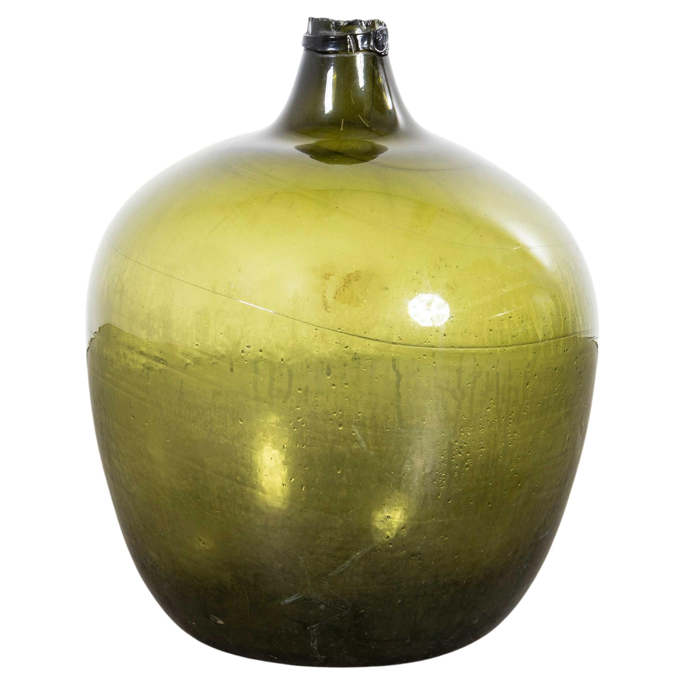 Vintage French Glass Demijohn - Very Large (957.15) For Sale