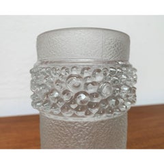 Vintage French Glass Spike Vase, 1970s