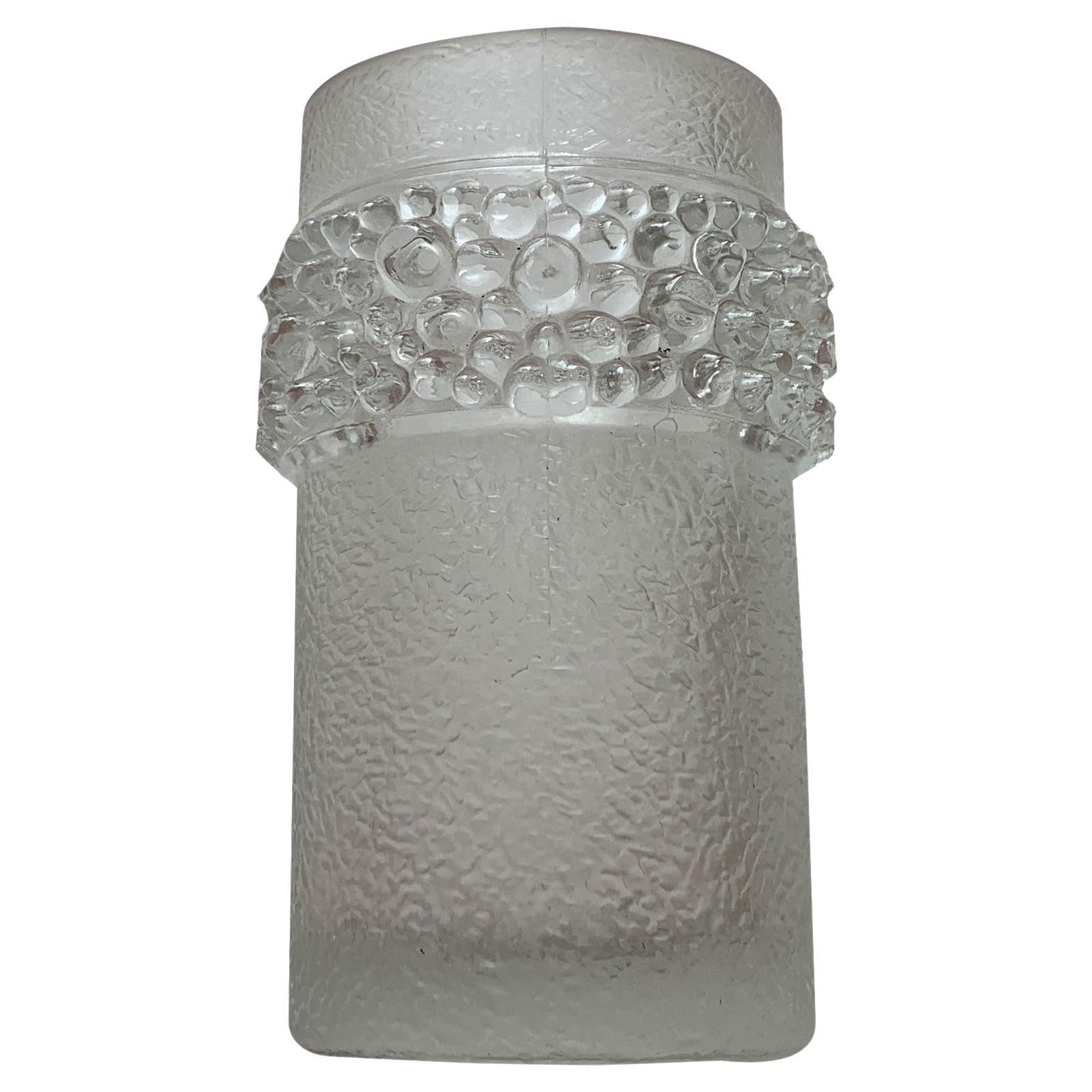 Vaso a spillo in vetro francese vintage, anni '70