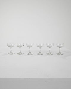 Vintage French Glassware, Set of Six