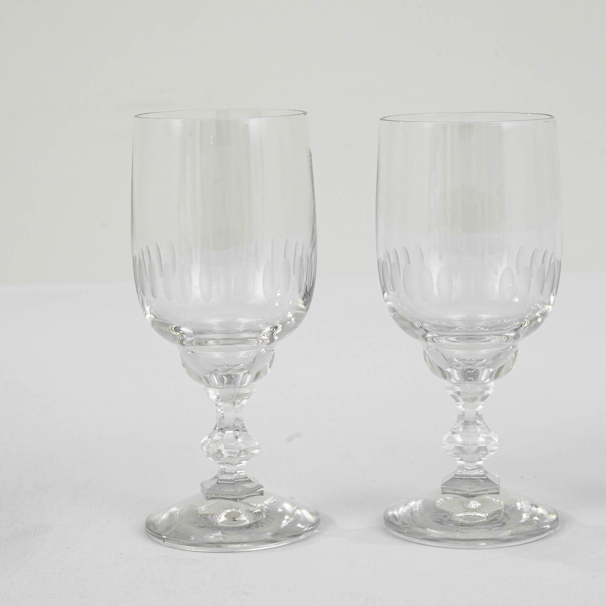 Vintage French Glassware, Set of Six 1