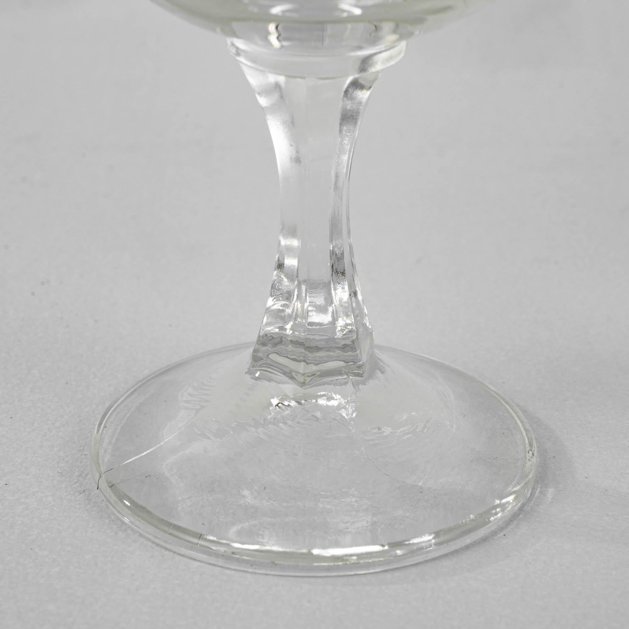 Vintage French Glassware, Set of Six 3