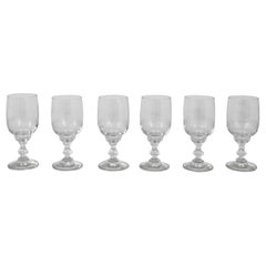 Verrerie française vintage, lot de six