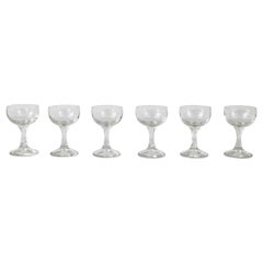 Verrerie française vintage, lot de six