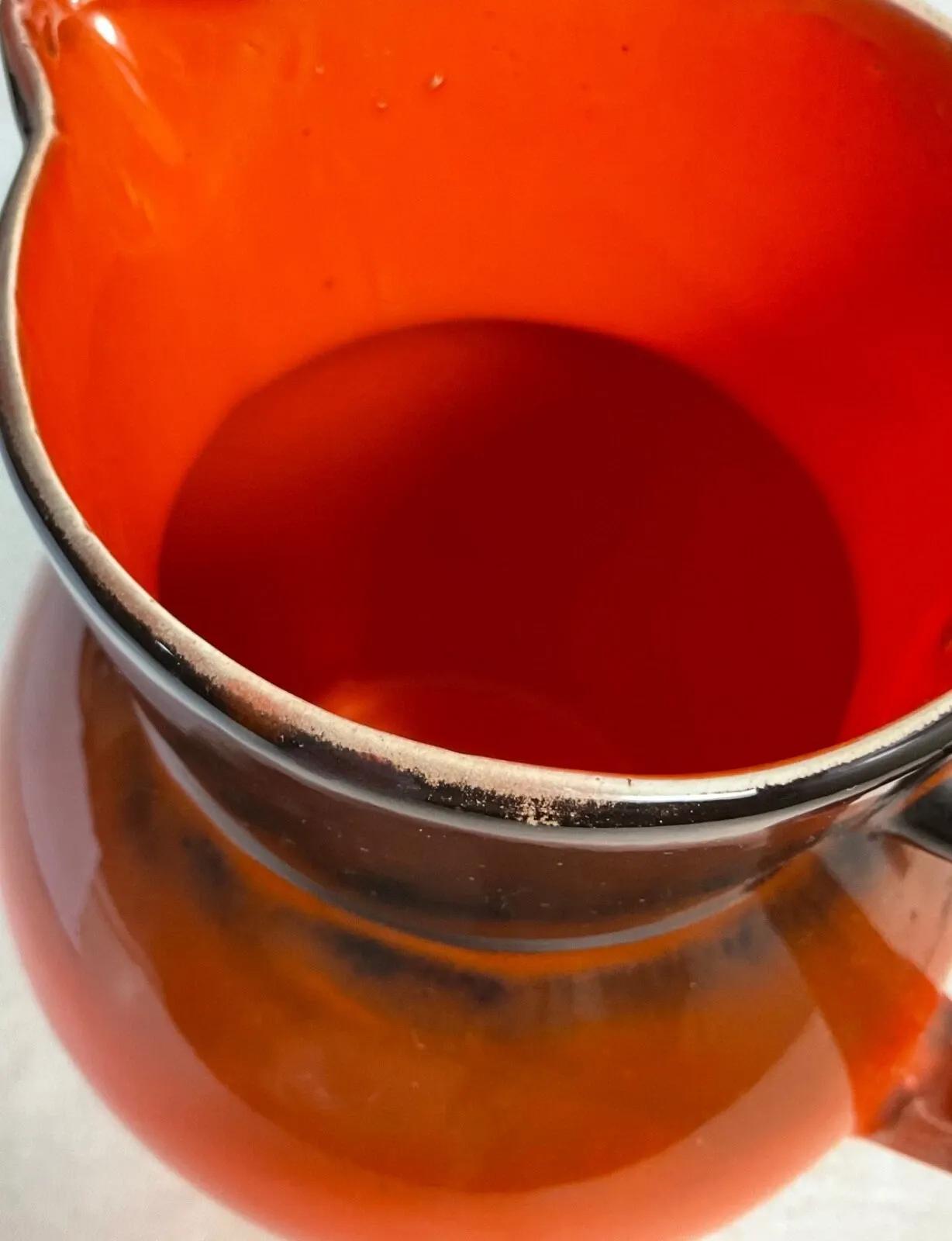 Jarra de cerámica esmaltada francesa vintage, tonos tierra, años 60 - 2Y616 Cerámico en venta