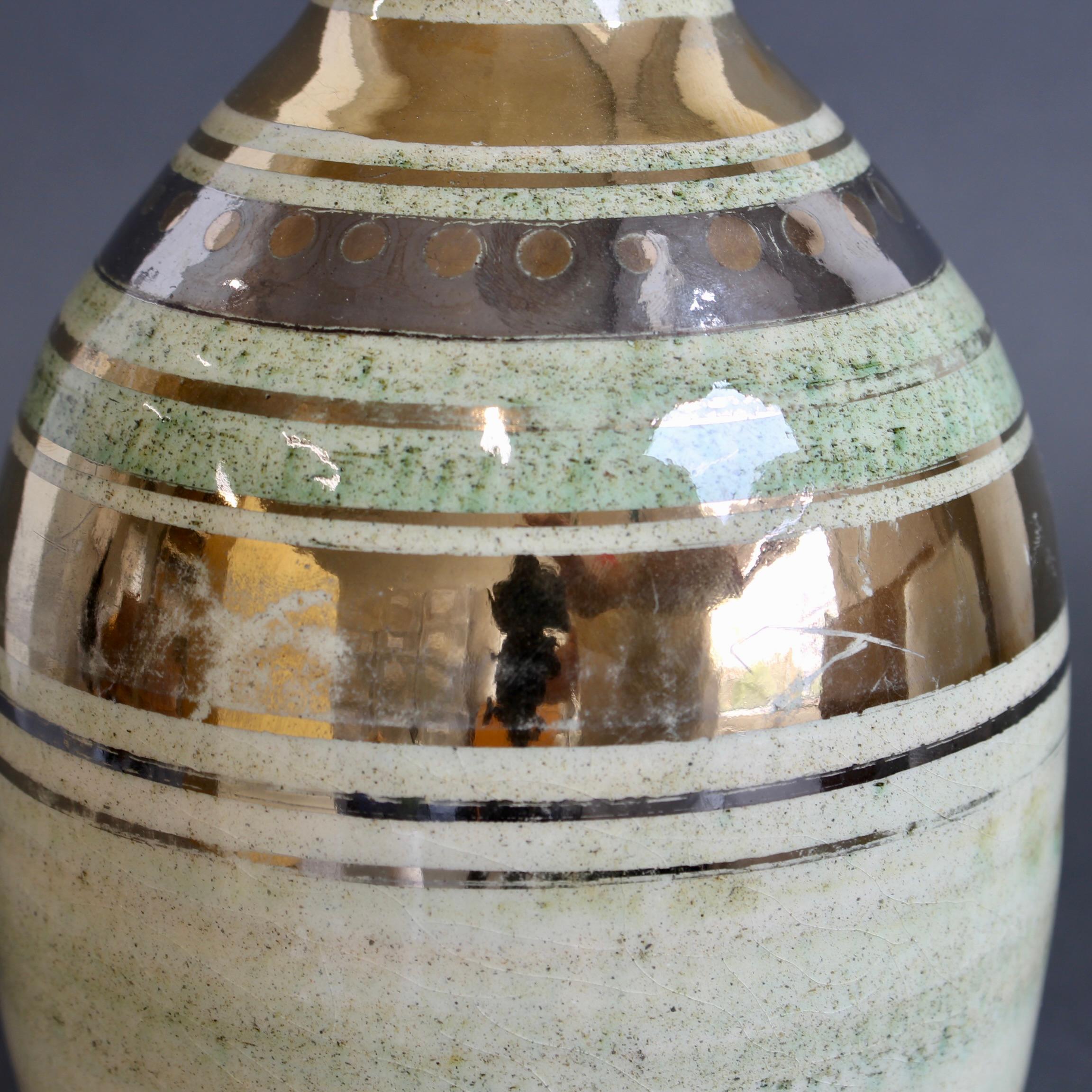 Lampe de table vintage en céramique émaillée de Georges Pelletier pour La Roue en vente 4