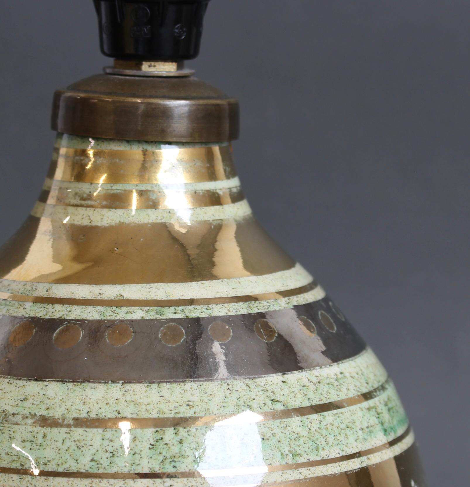 Lampe de table vintage en céramique émaillée de Georges Pelletier pour La Roue en vente 7