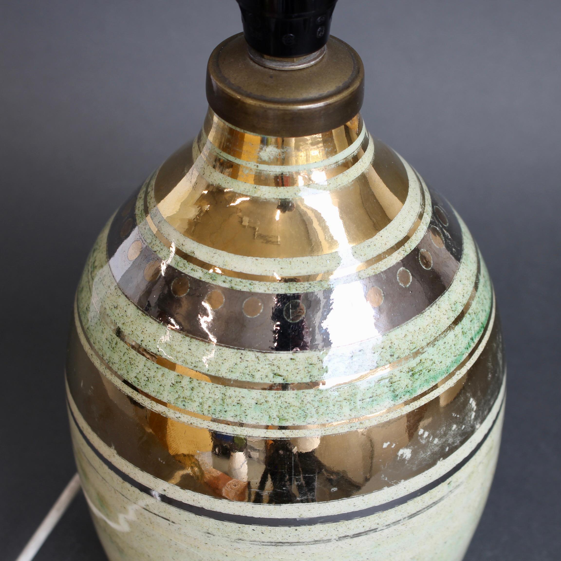 Lampe de table vintage en céramique émaillée de Georges Pelletier pour La Roue en vente 9