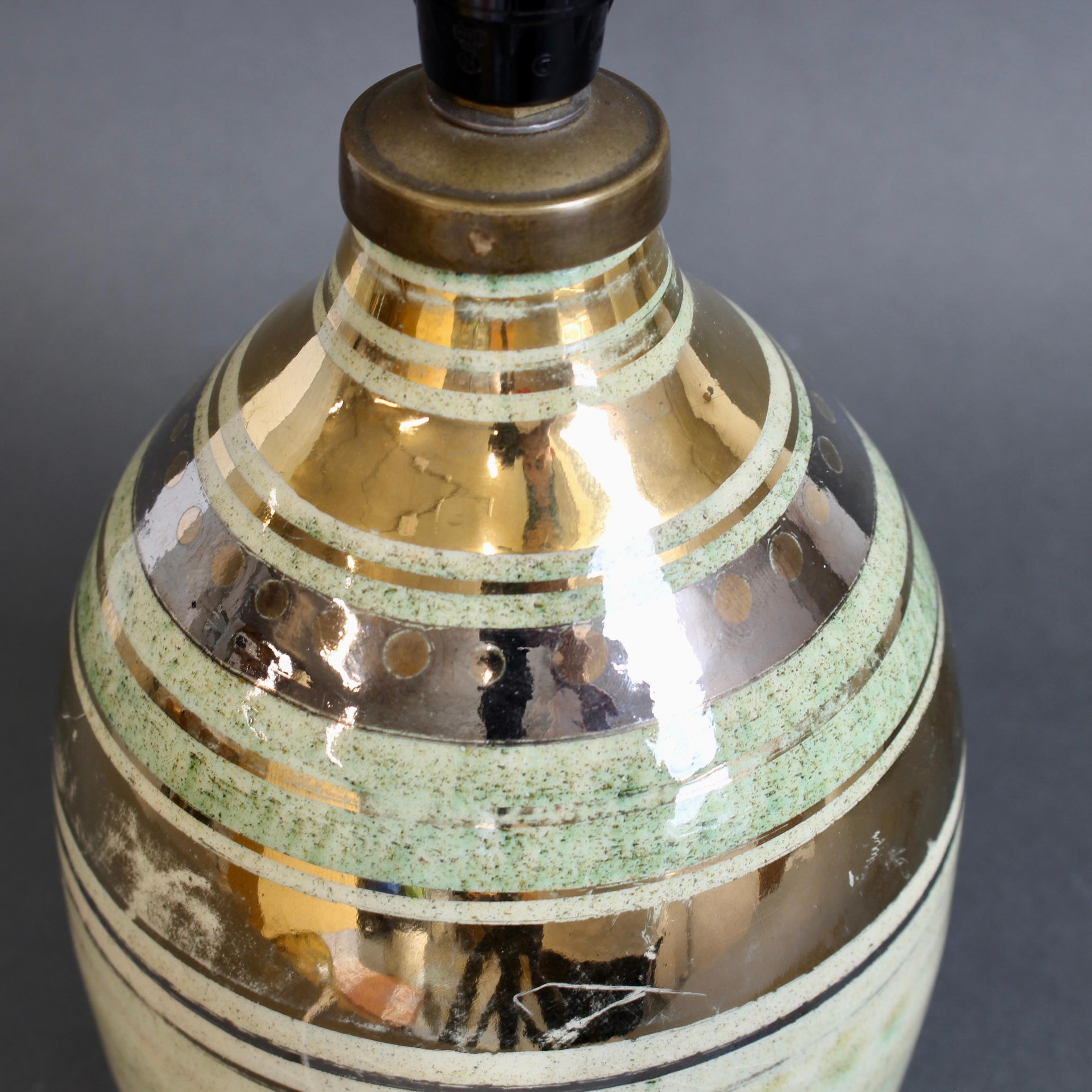 Lampe de table vintage en céramique émaillée de Georges Pelletier pour La Roue en vente 10