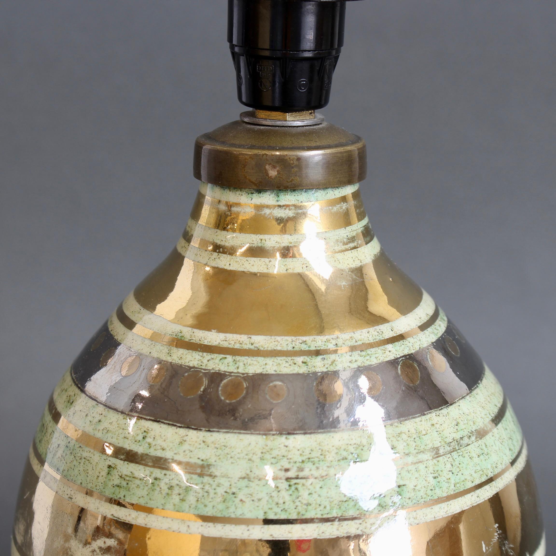 Lampe de table vintage en céramique émaillée de Georges Pelletier pour La Roue en vente 12