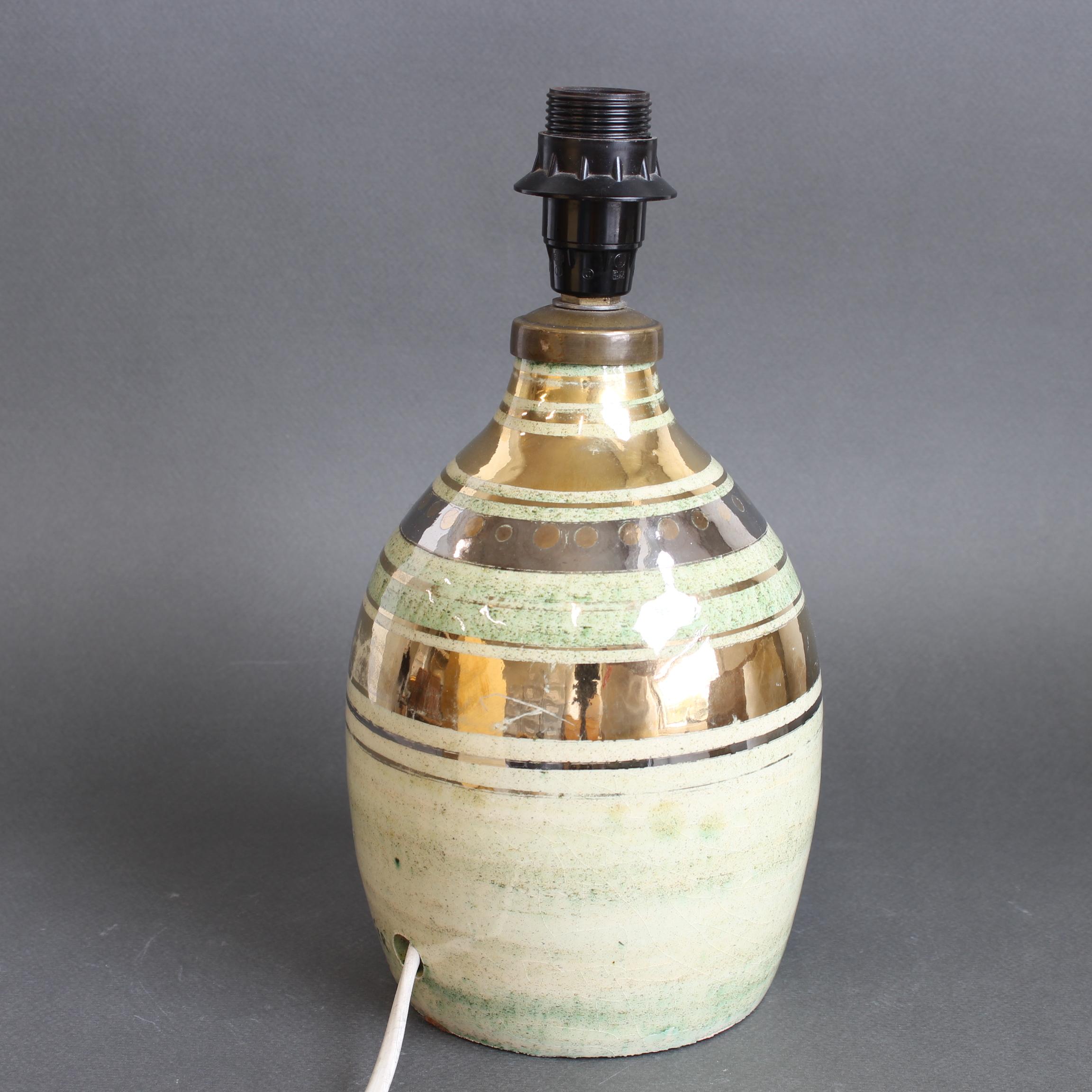 Céramique Lampe de table vintage en céramique émaillée de Georges Pelletier pour La Roue en vente