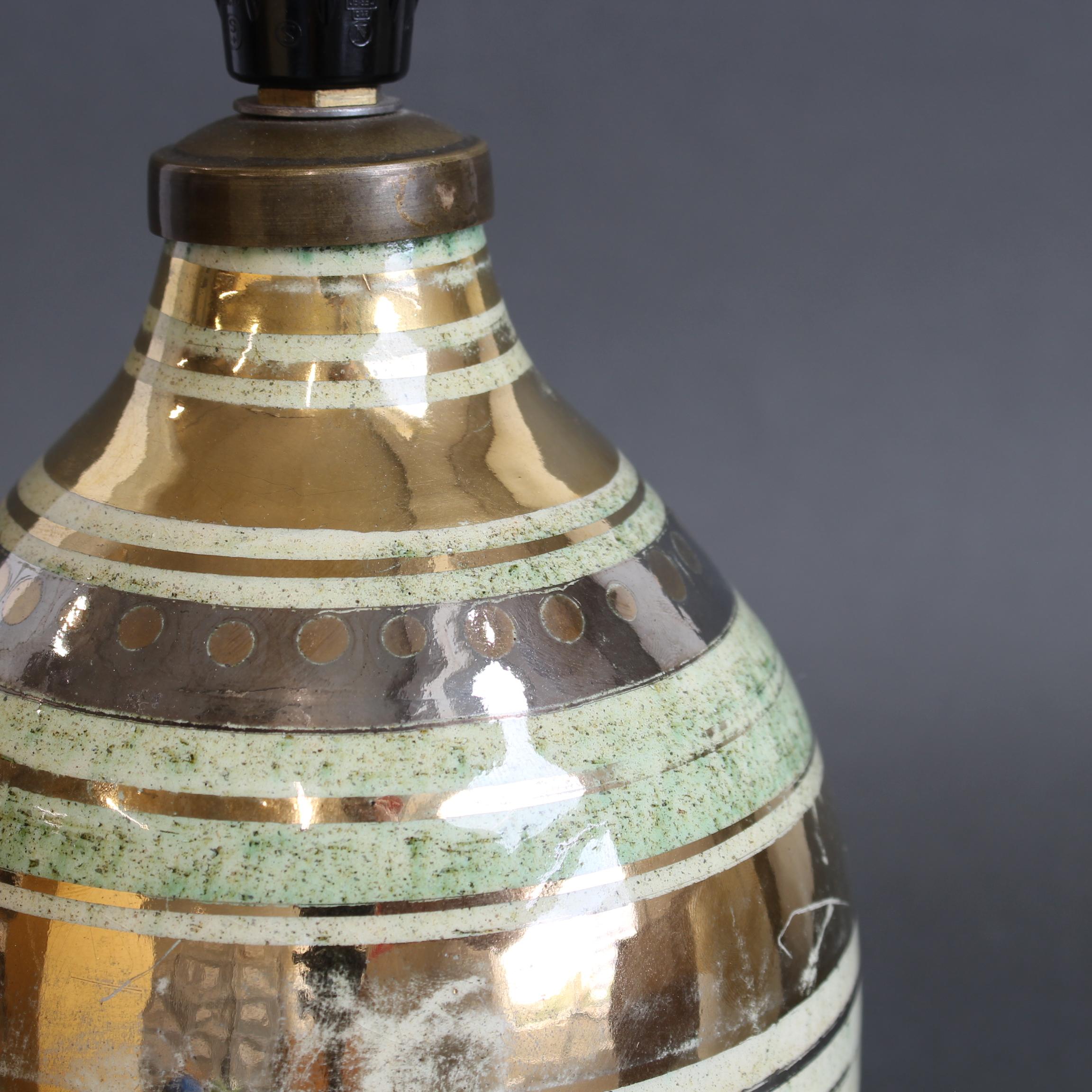 Lampe de table vintage en céramique émaillée de Georges Pelletier pour La Roue en vente 3