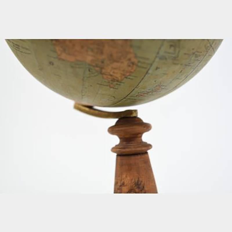 Wood Vintage French Globe 