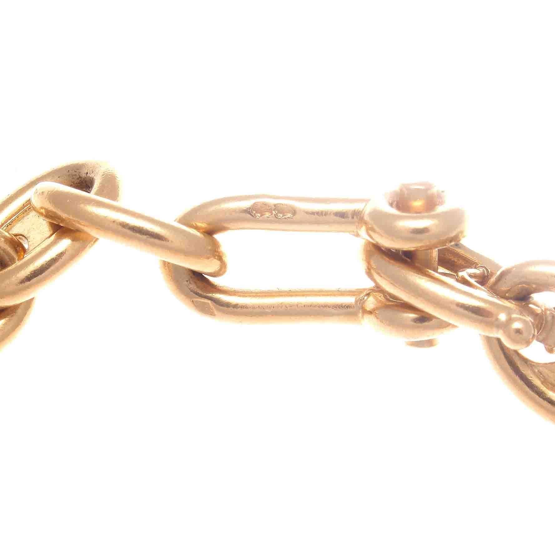 Vintage French Gold Link Bracelet In Excellent Condition In Beverly Hills, CA