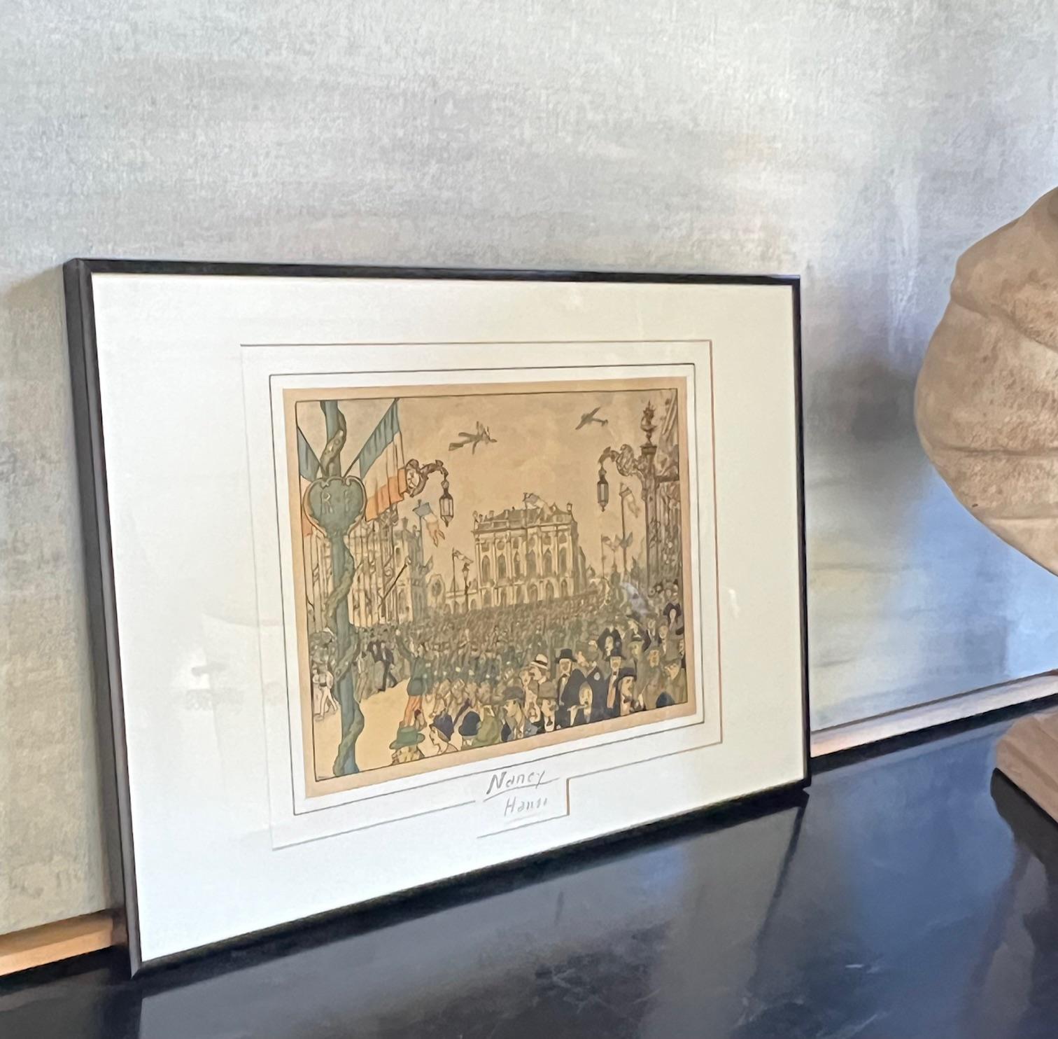 French Provincial Vintage French Gravure by Jean-Jacques Walz (Hansi), C. 1913