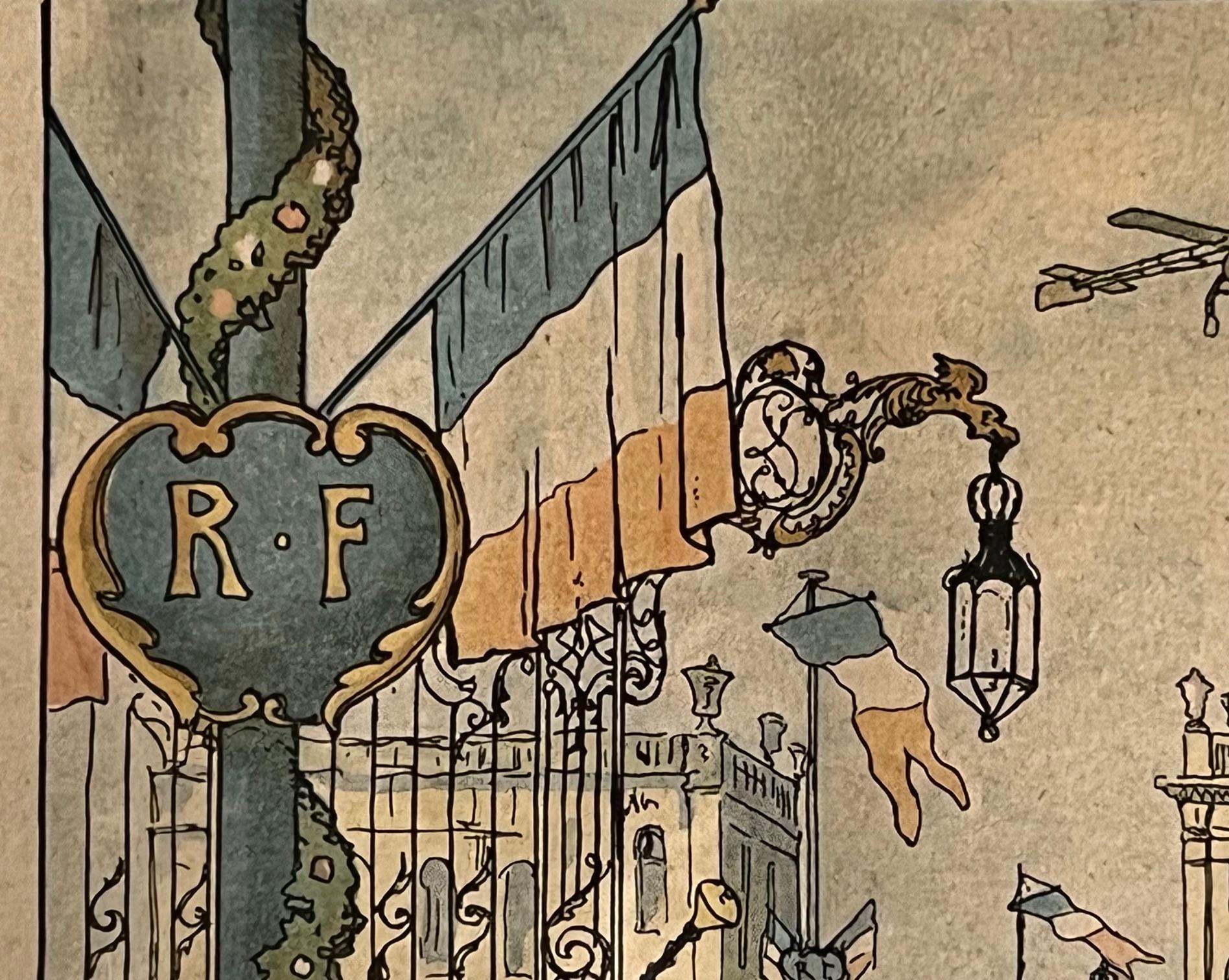 Vintage French Gravure by Jean-Jacques Walz (Hansi), C. 1913 2